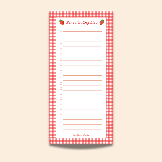 Strawberry Notepad | To Do List Pad | Magnetic