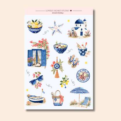 Greek holiday Sticker Sheet