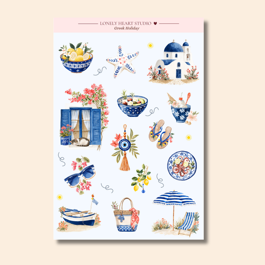 Greek holiday Sticker Sheet