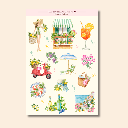 Summer in Italy Sticker Sheet