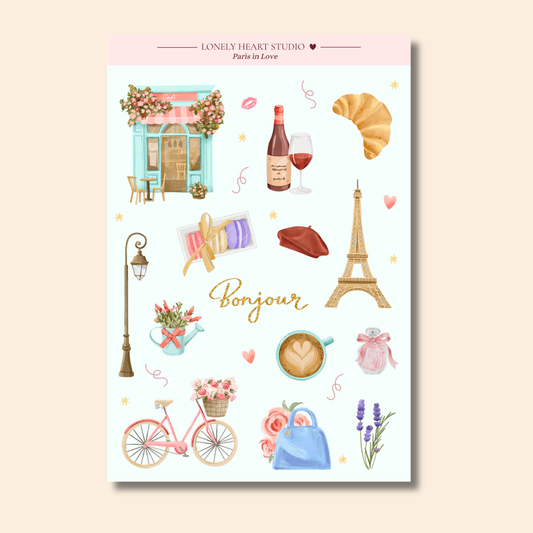 Paris in Love Sticker Sheet