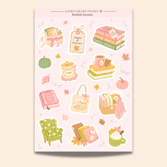 Bookish Autumn Sticker Sheet