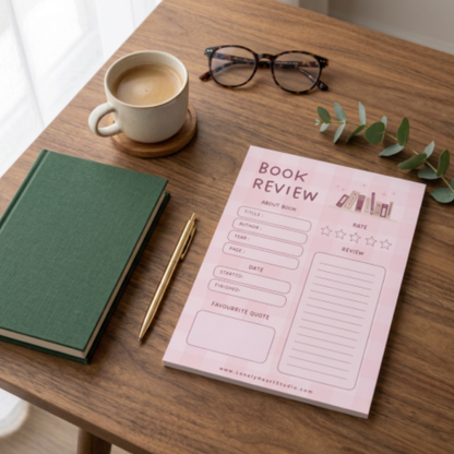 Pink Book Review Notepad
