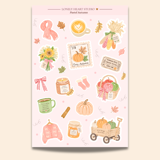 Pastel Autumn Sticker Sheet