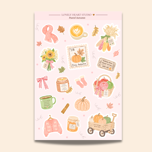 Pastel Autumn Sticker Sheet