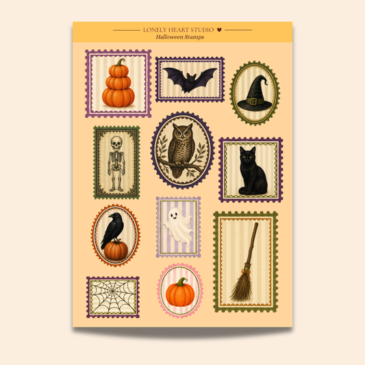 Halloween stamps Sticker Sheet