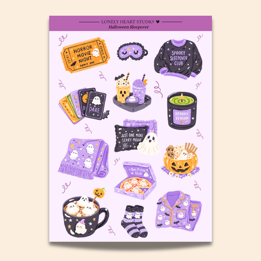 Halloween Sleepover Sticker Sheet