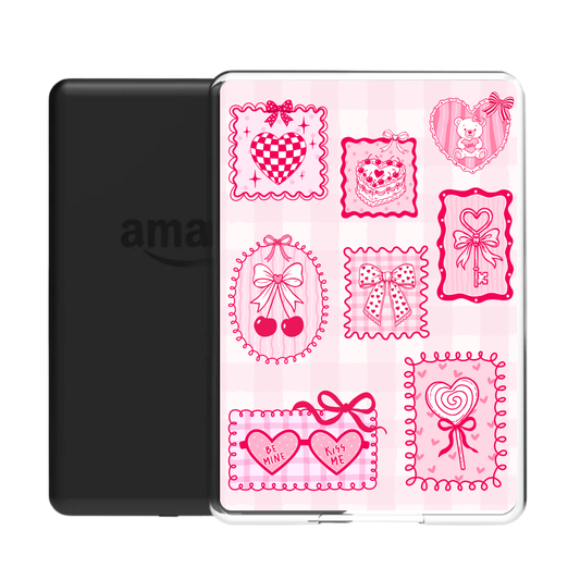 Pink Romance Stamps Coquette Kindle/E-Reader Inserts