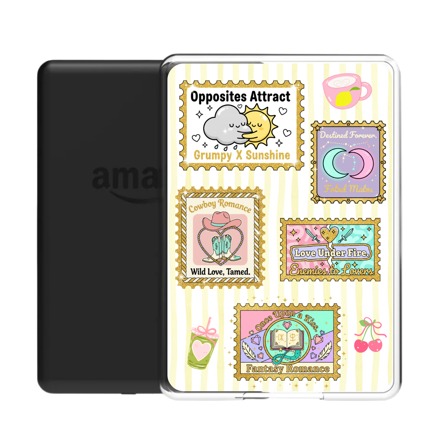 Romance Trope Pastel Coquette Kindle/E-Reader Inserts