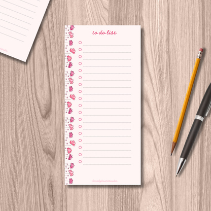 Floral Pink Notepad | To Do List Pad | Magnetic