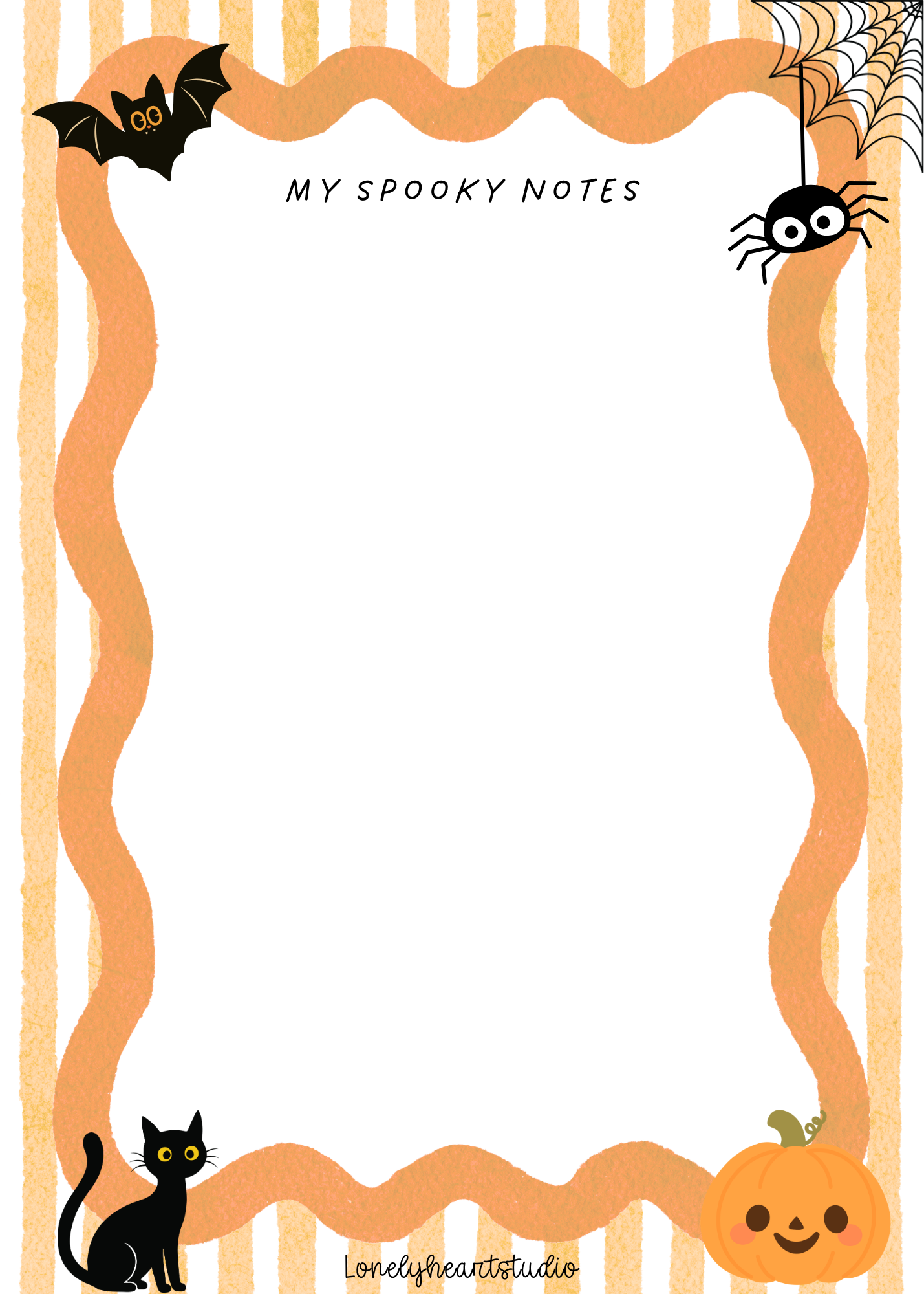 Spooky Halloween Notepad | 50 Page Fun A5 Lined Memo Pad
