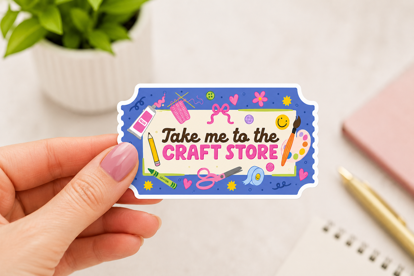 Take Me to the Craft Store Vinyl Sticker