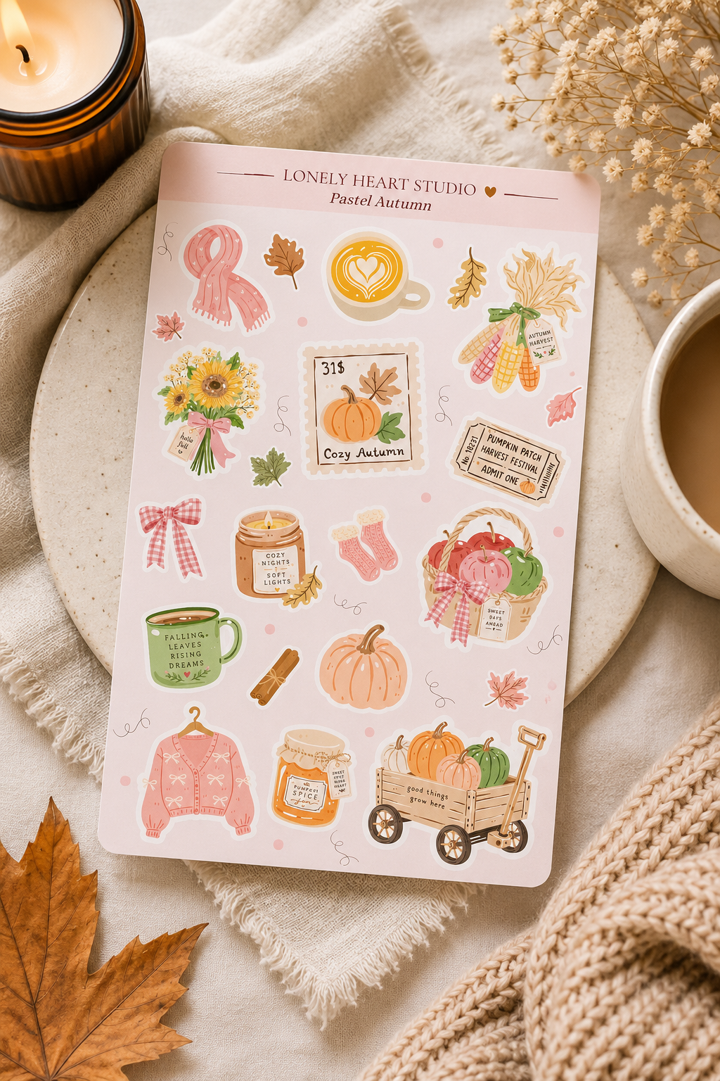 Pastel Autumn Sticker Sheet
