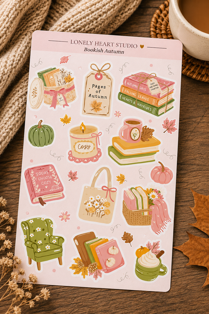 Bookish Autumn Sticker Sheet