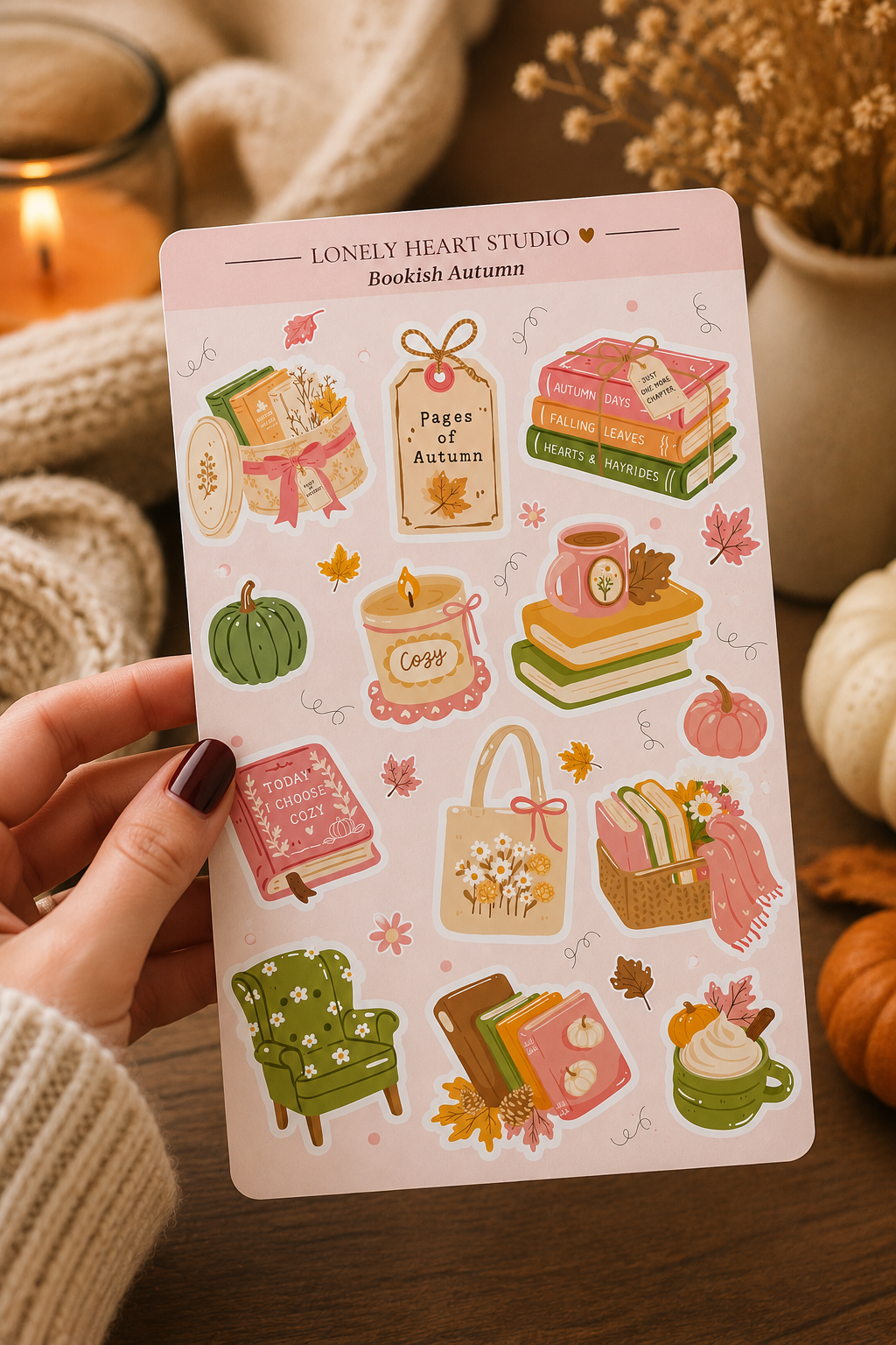 Bookish Autumn Sticker Sheet