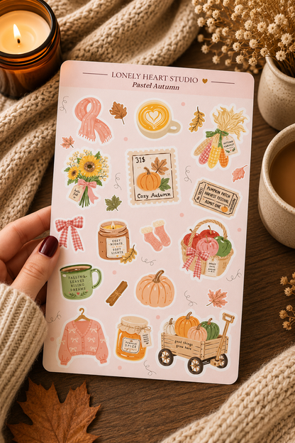 Pastel Autumn Sticker Sheet