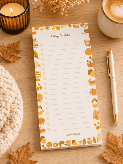 Cosy to do Autumn Notes - DL List/Notepad
