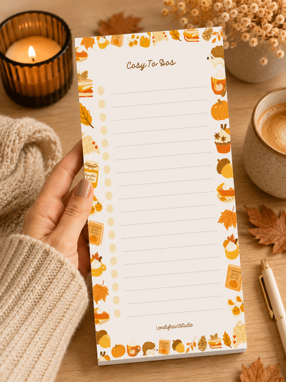 Cosy to do Autumn Notes - DL List/Notepad