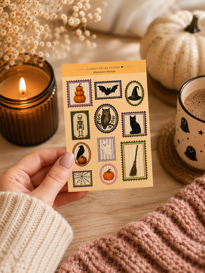 Halloween stamps Sticker Sheet