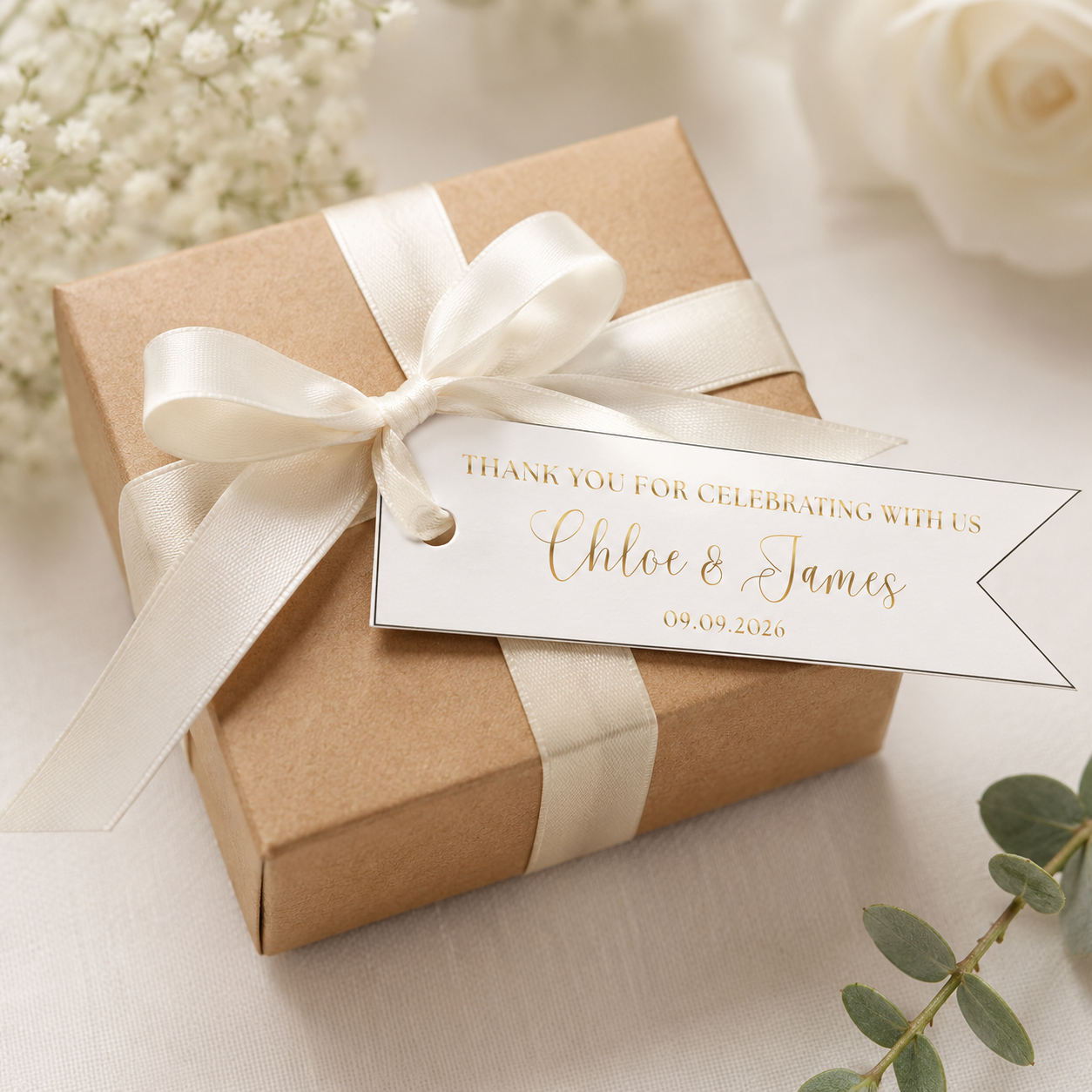 Baby Shower Personalised Foiled Favour Tags