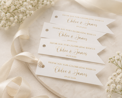 Baby Shower Personalised Foiled Favour Tags