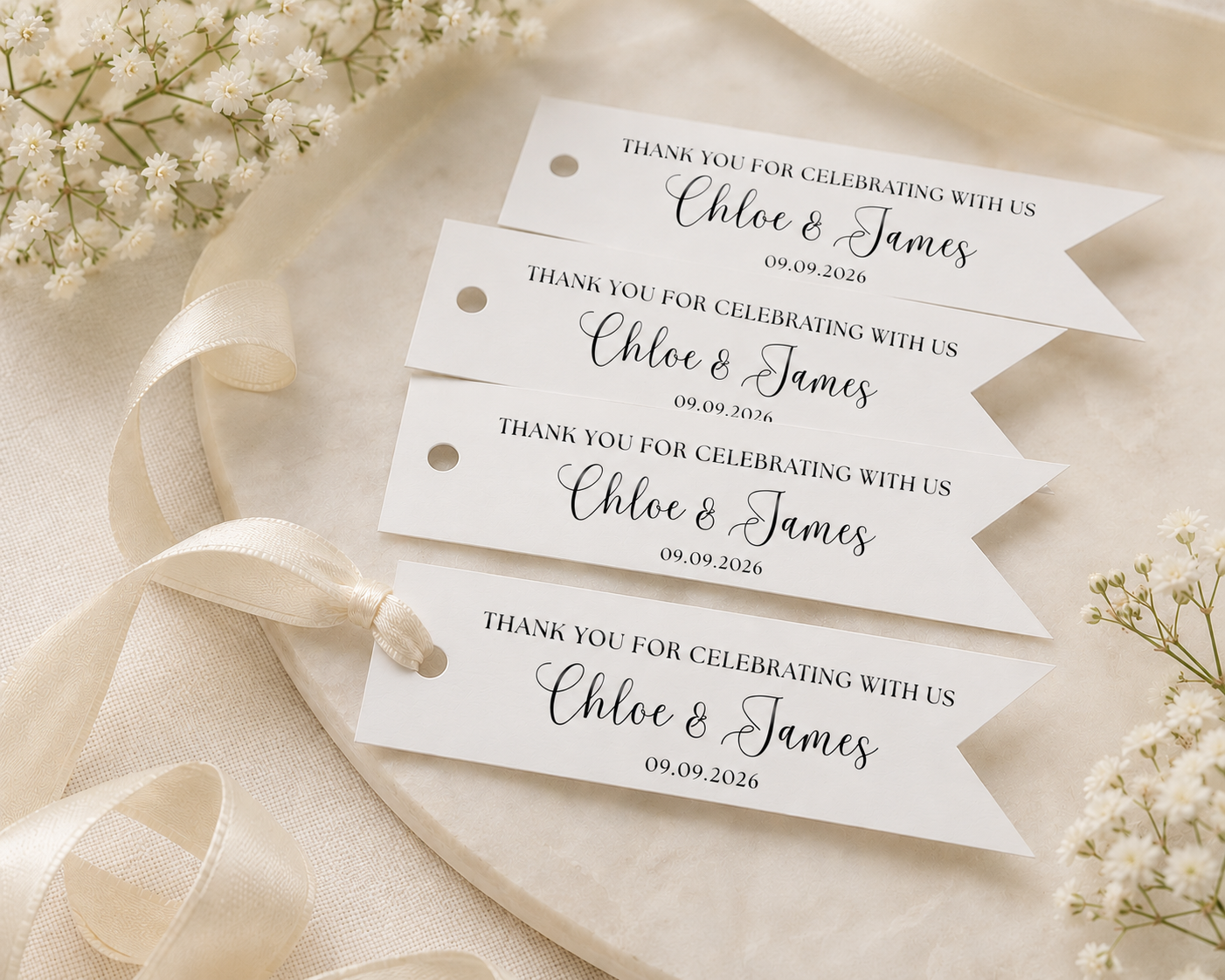 Baby Shower Personalised Foiled Favour Tags