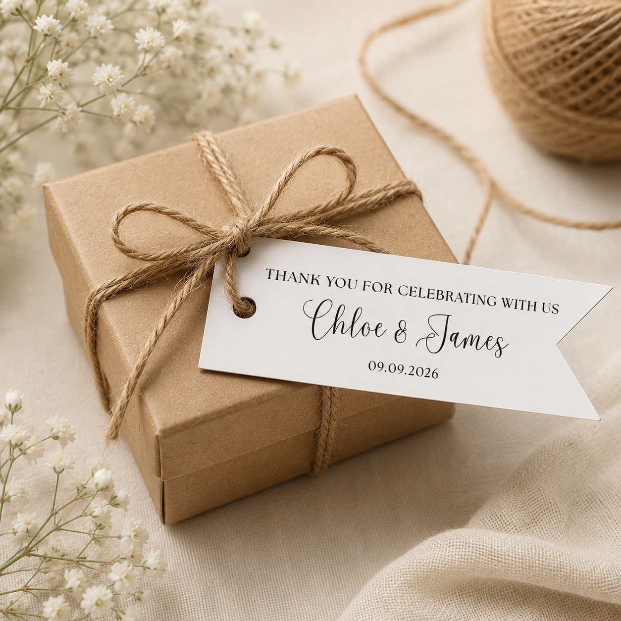 Baby Shower Personalised Foiled Favour Tags
