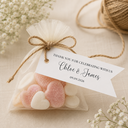 Baby Shower Personalised Foiled Favour Tags