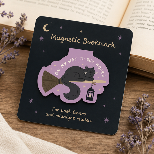Witch Cat Magnetic Bookmark