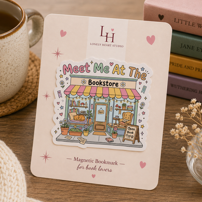 Meet me at the Bookstore Magnetic bookmark