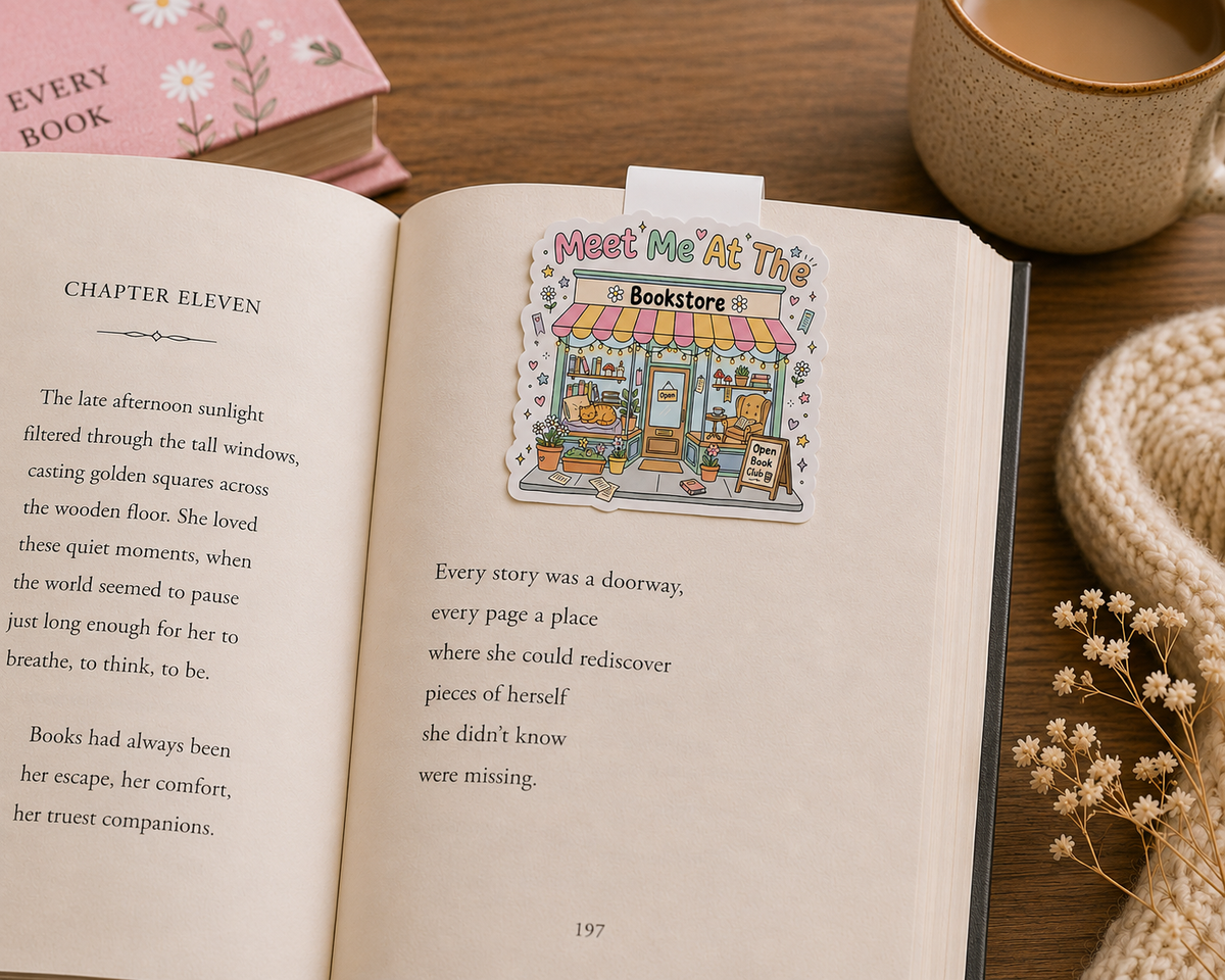 Meet me at the Bookstore Magnetic bookmark