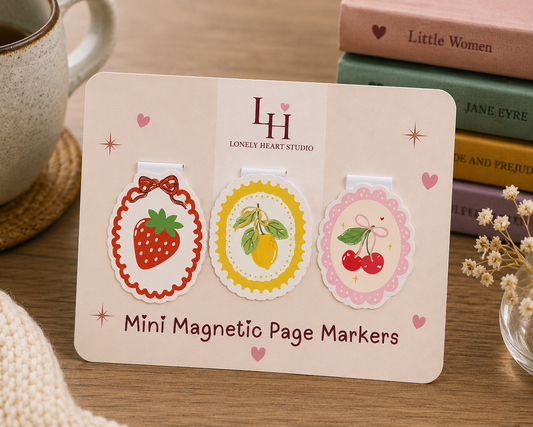 Fruity Mini Magnetic Page Markers - Set of 3