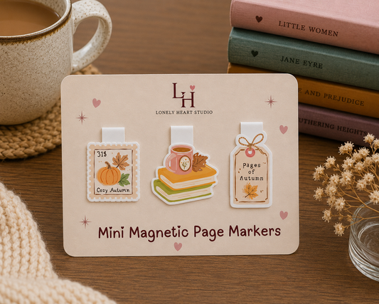 Autumn Pages Mini Magnetic Page Markers - Set of 3