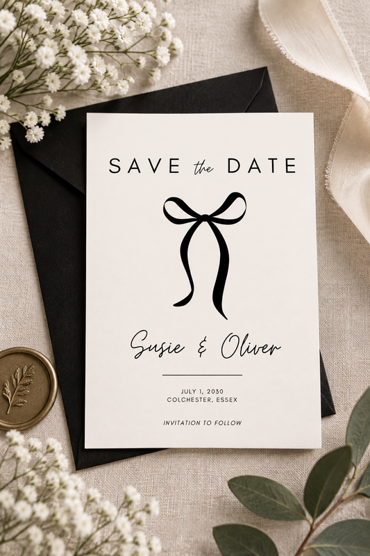 Personalised Bow Save the Date | 5×7"