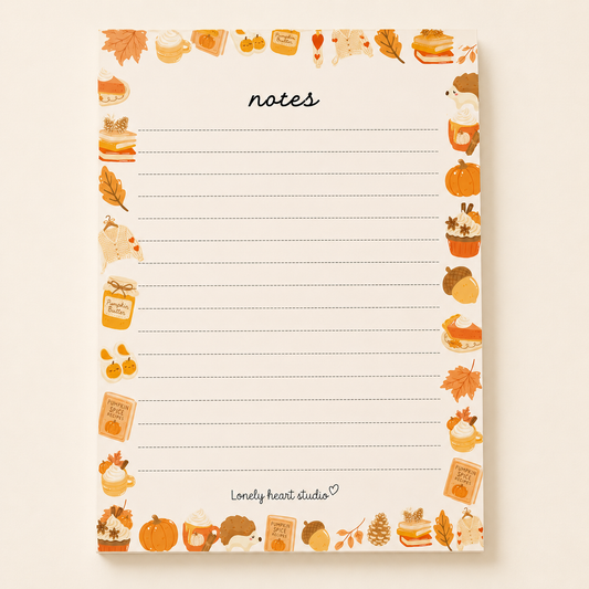 Cosy Autumn A5 Notepad