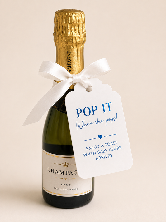 Baby Shower Personalised Foiled Favour Tags - POP It