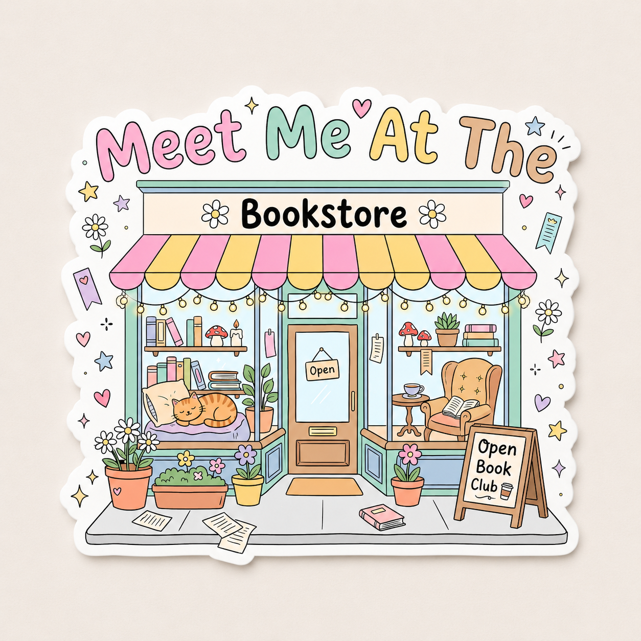 Meet me at the Bookstore Sticker