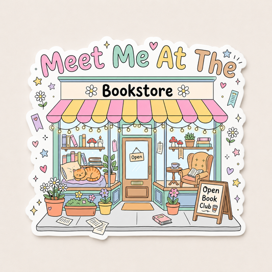 Meet me at the Bookstore Sticker