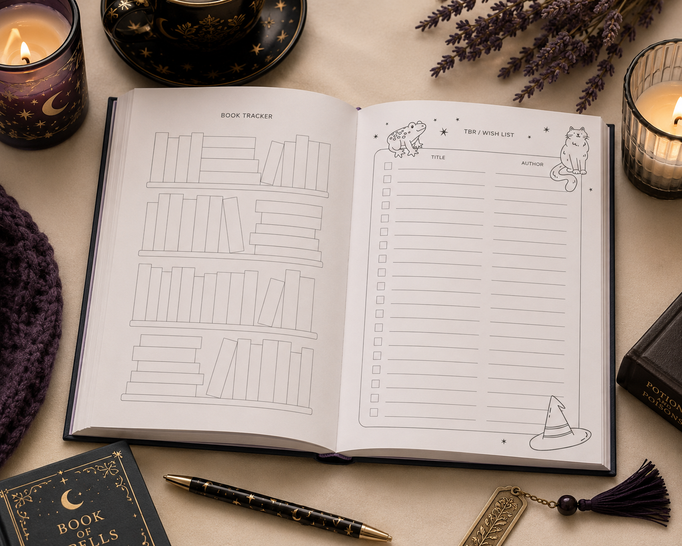 Whimsy Witch Reading Journal ♡