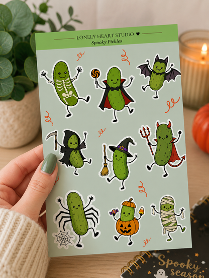 Halloween Pickles Sticker Sheet