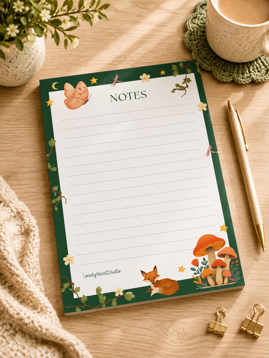 Woodland Escape A5 Size Forest Notepad