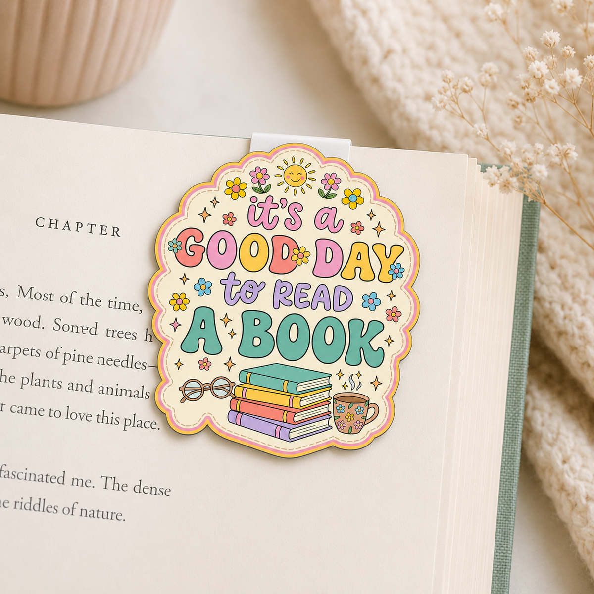 A Good Day to Read a Book Magnetic bookmark