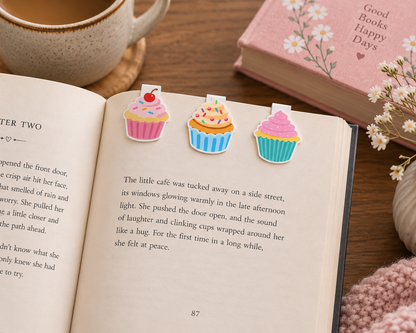 Cupcakes Mini Magnetic Page Markers - Set of 3