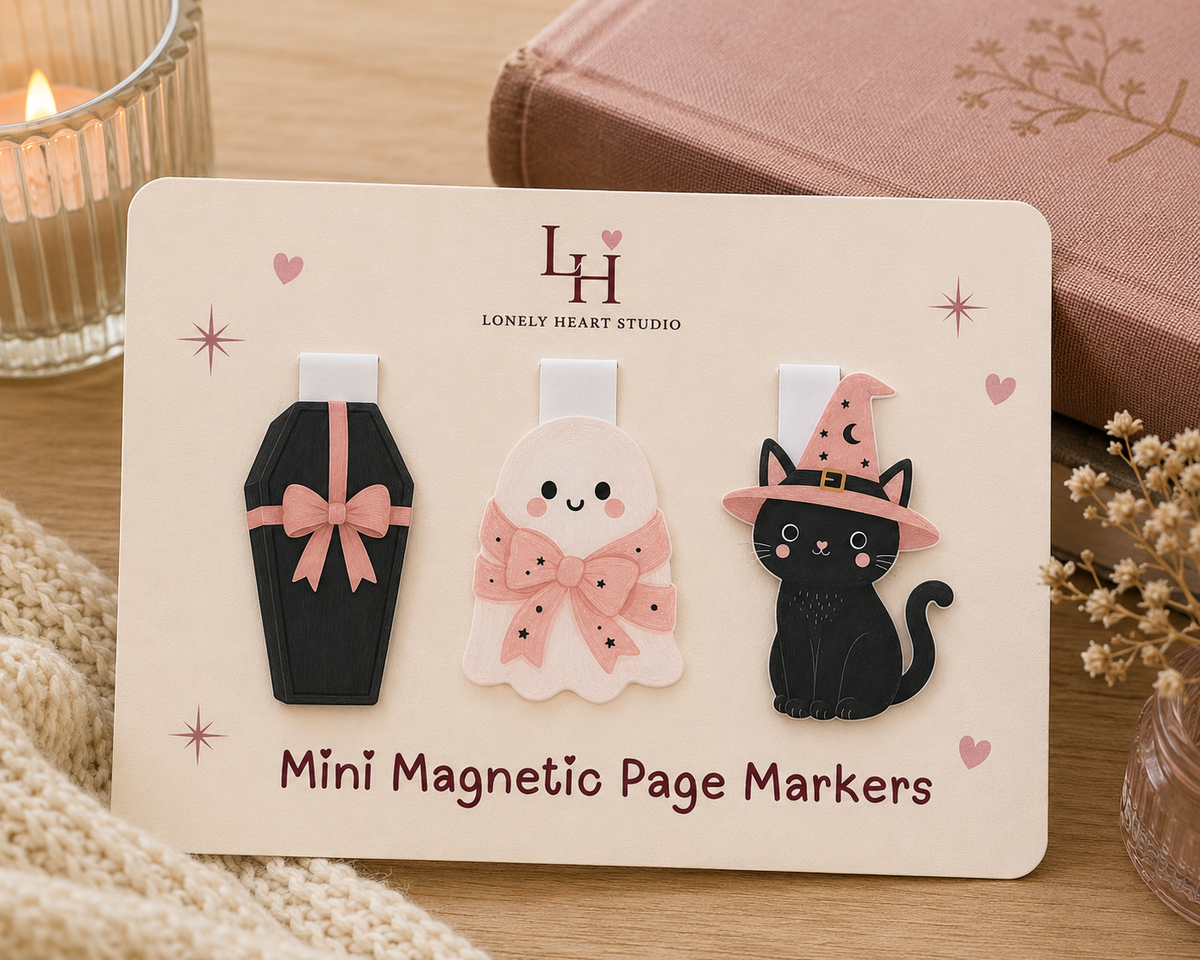 Pastel Halloween Mini Magnetic Page Markers - Set of 3