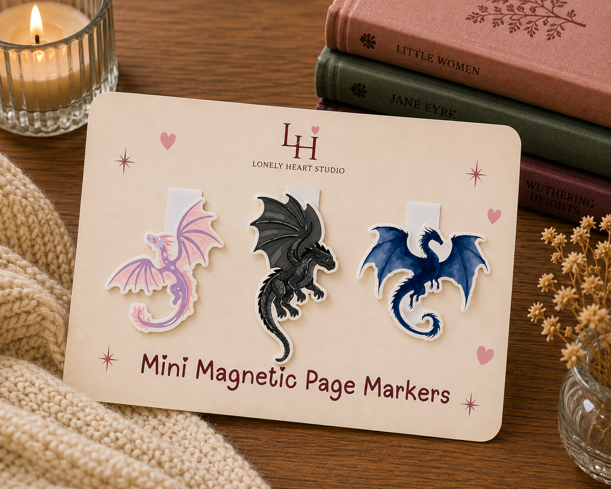 Dragons Mini Magnetic Page Markers - Set of 3