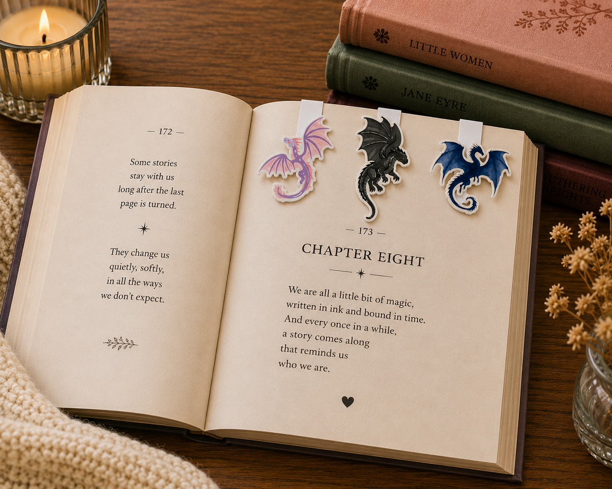 Dragons Mini Magnetic Page Markers - Set of 3