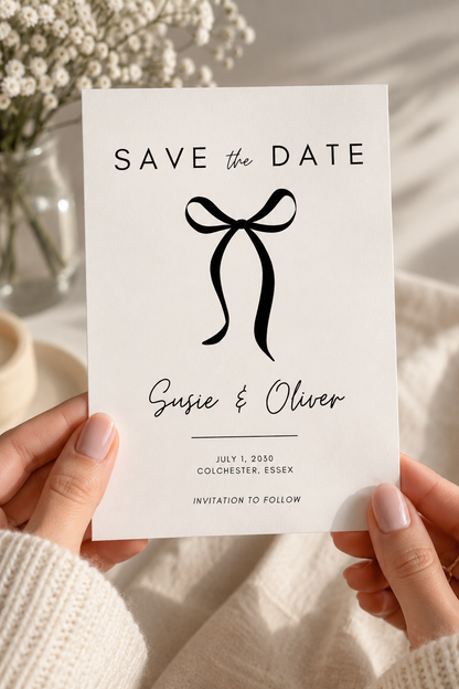 Personalised Bow Save the Date | 5×7"
