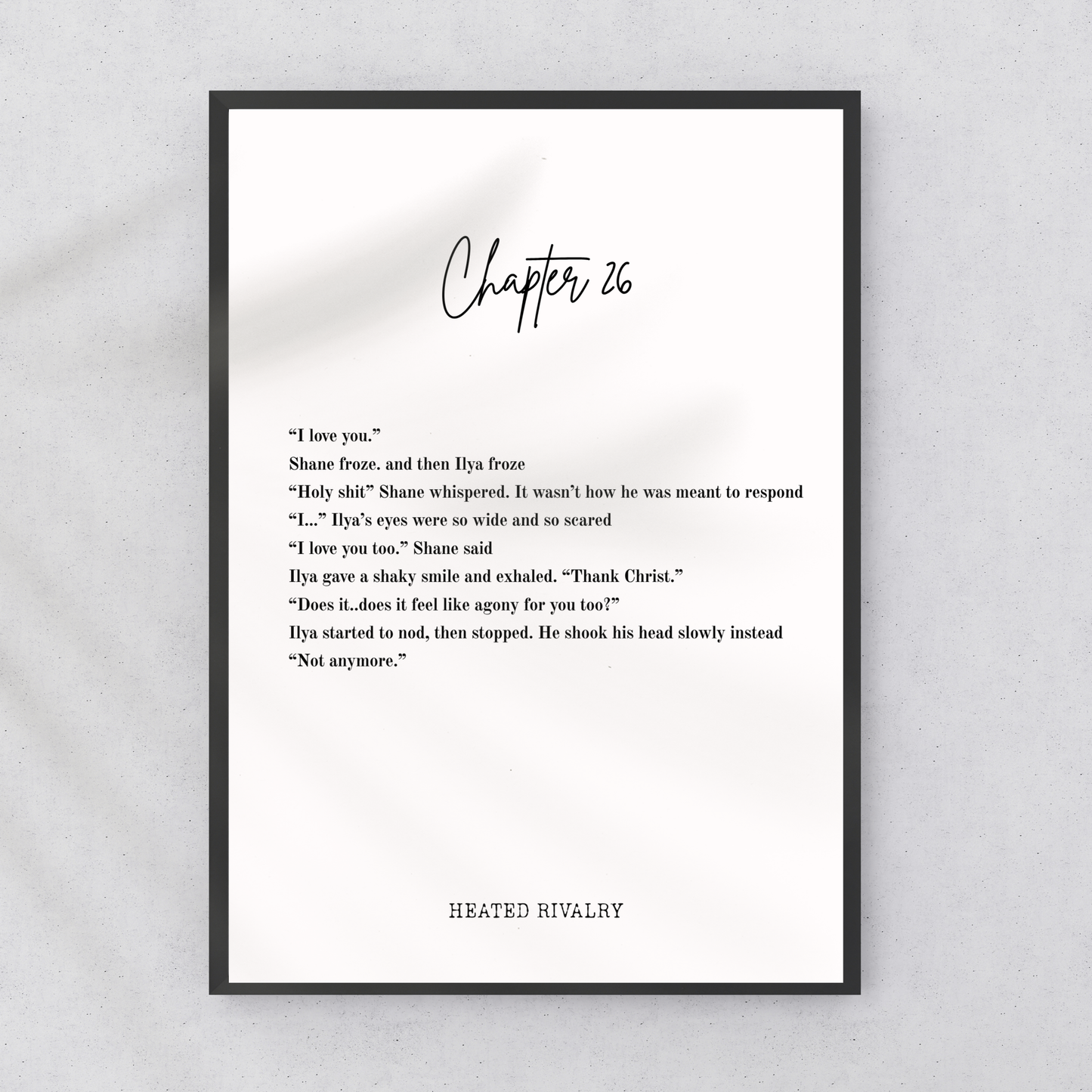 Heated Rivalry Chapter 26 Wall Print - Original Edition