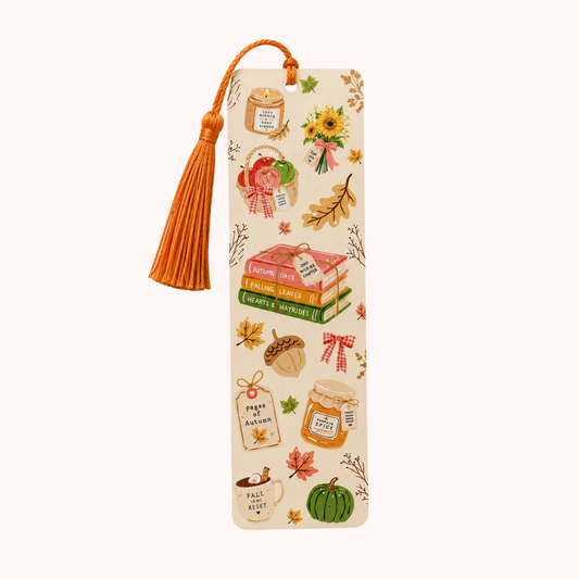 Cosy Autumn Linen finish Bookmark