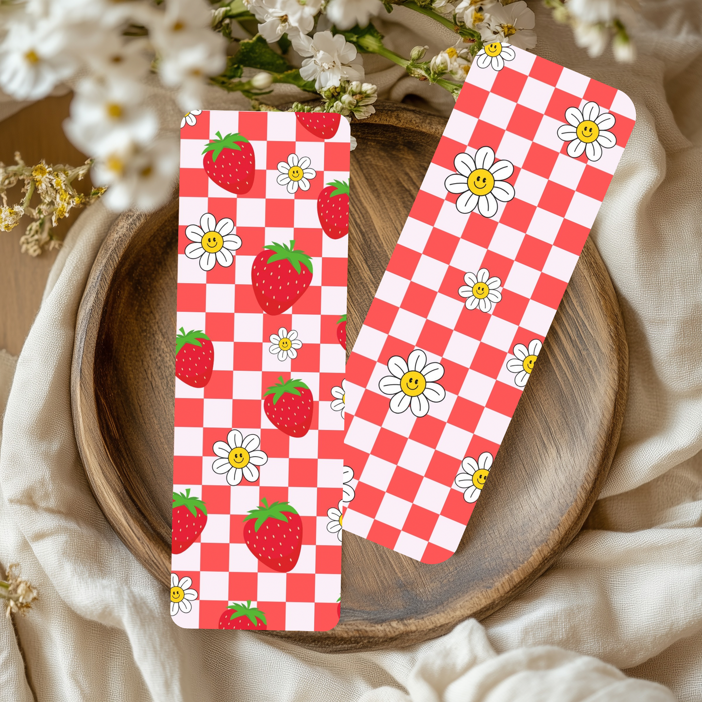 🎀 Coquette Girly Bookmarks – Cherries, Cream Cakes & Strawberries🍒🍰🍓